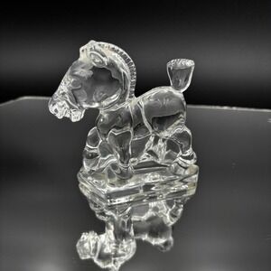 Heisey Imperial Oscar (Plug Horse) Glass Crystal Horse Figurine 1941 - 1946 Used